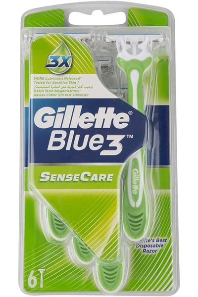 Gillette Disposable Razor Blade Blue3 Sensecare 6-Pack