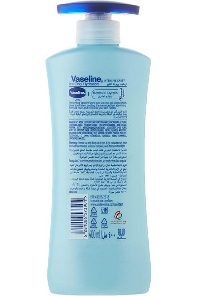 Vaseline Ice Cool Hydration Lotion, 400 ml