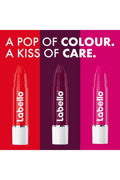LABELLO Poppy Red Crayon 3gm (0506) --- Labello Poppy Red Lip Balm 3gm