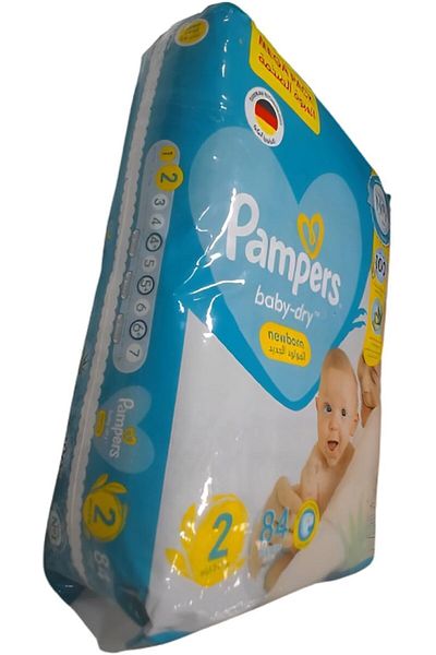 Pampers NO 2(3-6KG)JUMBO PACK 84PCS