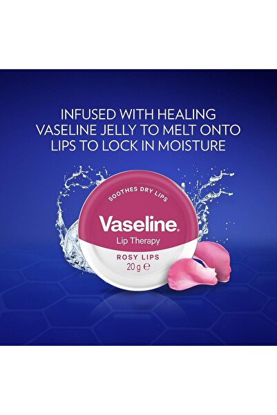 Vaseline بلسم الشفاه ليب ثيرابي بزيت الورد واللوز 20 جرام