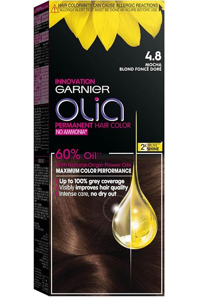 Garnier Olia No Ammonia Permanent Hair Color 4.8 Mocha