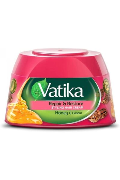 Vatika Naturals فاتيكا كريم تصفيف الشعر يصلح ويحافظ على الشعر بالعسل والخروع ...