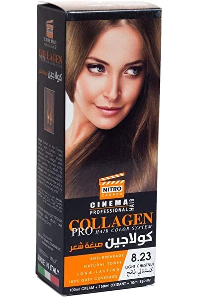NITRO CANADA صبغة شعر كولاجين برو، 8.23 كستنائي فاتح