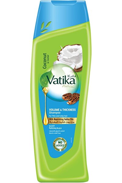 Vatika Naturals شامبو لزيادة كثافة الشعر 200 مل | غني بمستخلصات جوز الهند وال...
