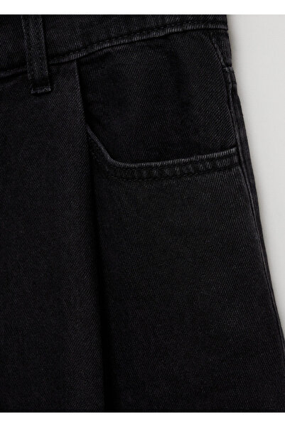 MANGO Woman Kadın Siyah Denim Şort & Bermuda 77110256