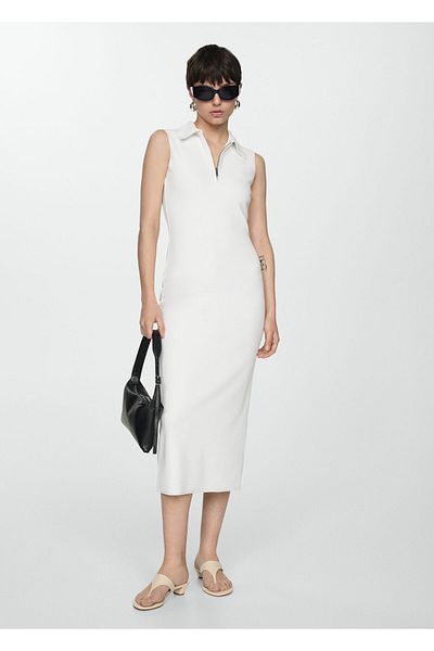 MANGO Natural Women's Dress 67937129