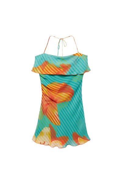 MANGO Woman Γυναικείο Πράσινο Φόρεμα 77040628