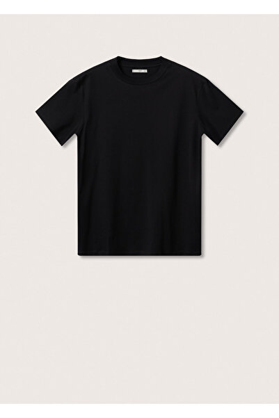 MANGO Tricou negru pentru bărbați 27400893