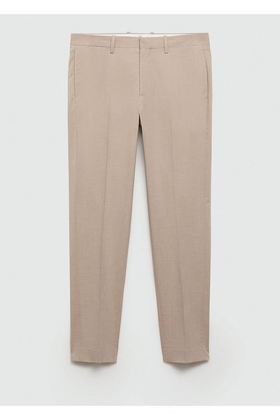 MANGO Men's Beige Trousers 77100580