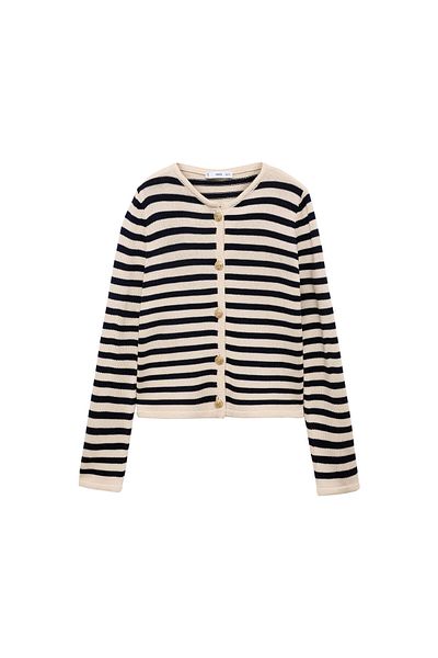 MANGO Marineblaue Strickjacke für Damen 77180389