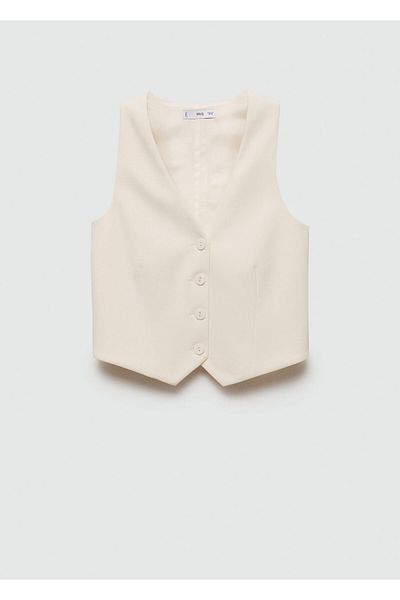 MANGO Woman Vestă naturală pentru femei 67973692