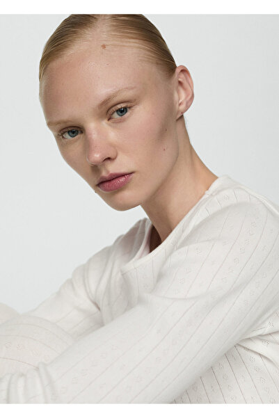 MANGO Woman Weiße Pyjama-Hose für Damen 77050575