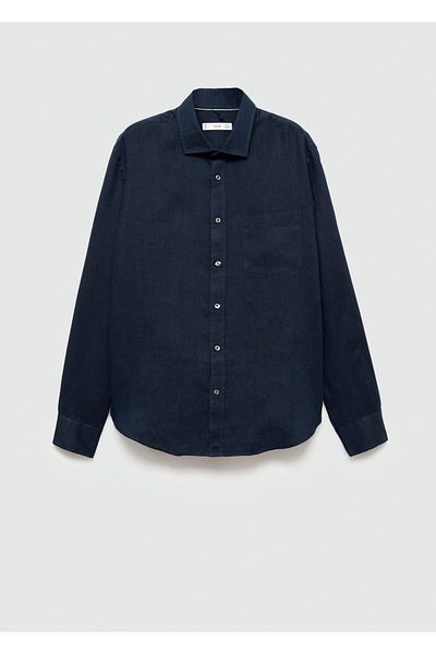 MANGO Cămașă pentru bărbați bleumarin 77130340