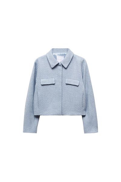 MANGO Himmelblaue Damenjacke 67935758