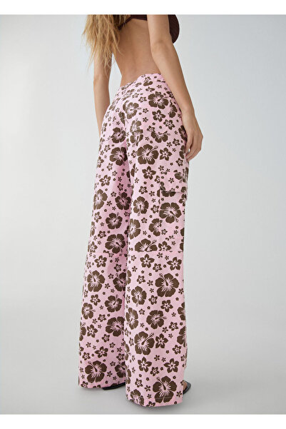 MANGO Woman Pastel Pembe Kadın  Pantolon 67059227