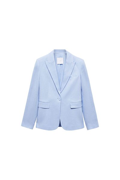 MANGO Niebieska damska marynarka 67777112