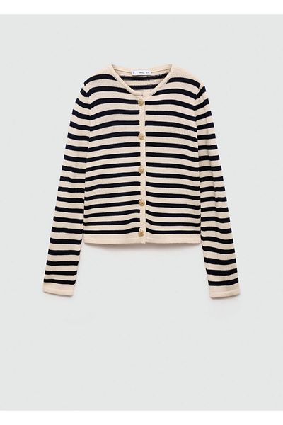 MANGO Marineblaue Strickjacke für Damen 77180389