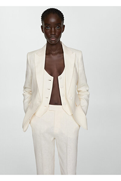 MANGO Woman Natúr női nadrág 67897111