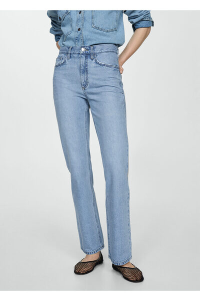 MANGO Woman Orta Denim Rengi Kadın  Jeans 67944021
