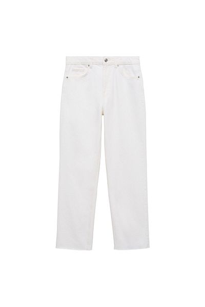 MANGO Woman Λευκό γυναικείο τζιν 77150588