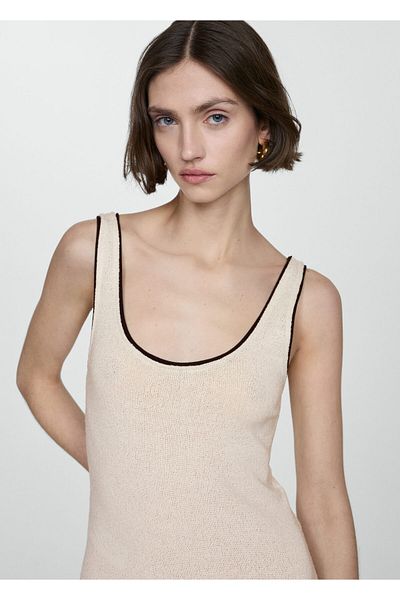 MANGO Woman Φυσικό γυναικείο φόρεμα 67968648