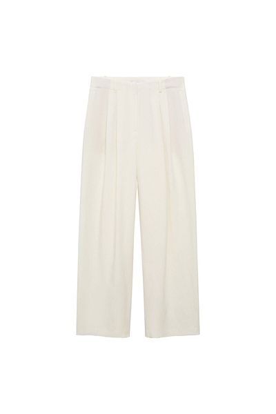 MANGO White Women's Trousers 67069231