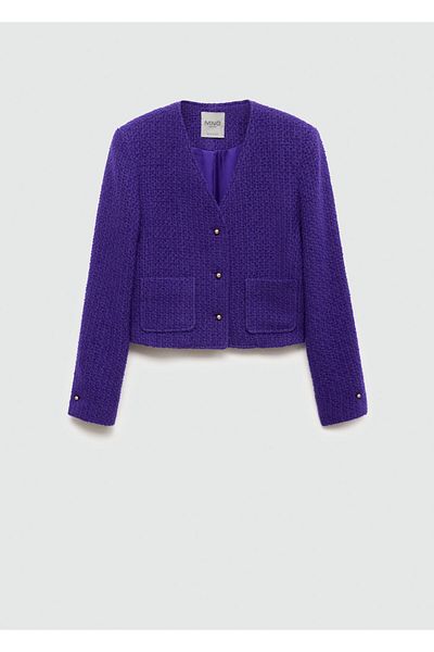 MANGO Woman Jachetă violet pentru femei 77934794