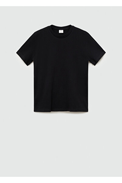 MANGO Woman Siyah Erkek  T-Shirt 77970606