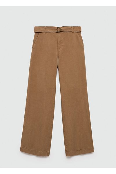 MANGO Brown Women's Trousers 67099050