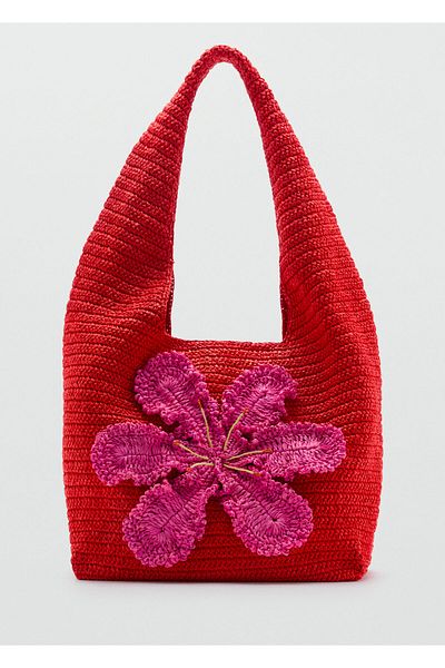 MANGO Red Women's Shoulder Bag 77060638