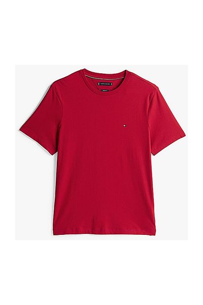 Tommy Hilfiger Men's Slim Fit T-Shirt with Stretch Fabric - Round Neck, Long Sleeve, Red Mw0Mw39995-Xld