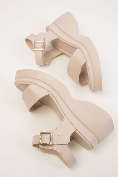 SOHO Beige Damensandalen 20383