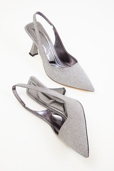 SOHO Klassische Damenschuhe mit Absatz in Platin 20268