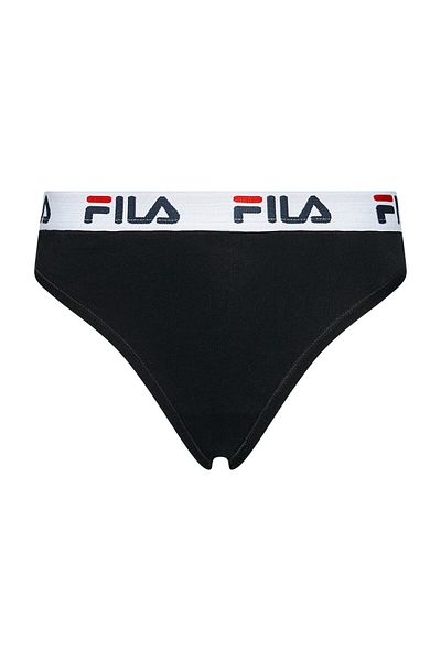 Fila Damen String - Normální pas, breiter Logo-Bund, Baumwolle, einfarbig