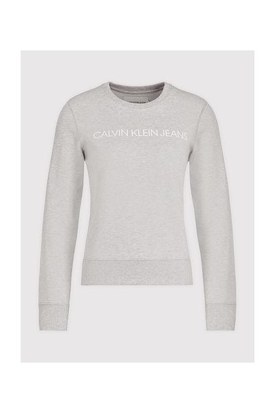 Calvin Klein J20j 209761038   Šedá dámská mikina Crew Neck Regular Fit