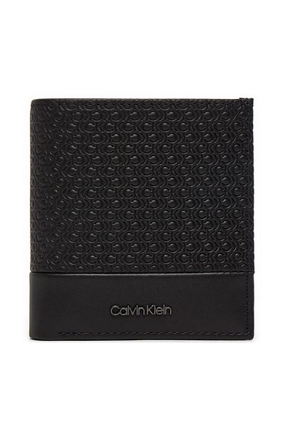 Calvin Klein Černá pánská peněženka Nano Mono Trifold 6Cc W/Coin