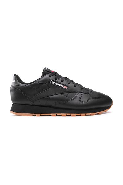 Reebok Model Gy0954 - Unisex černá klasická kožená obuv pro volný čas, gumová podrážka