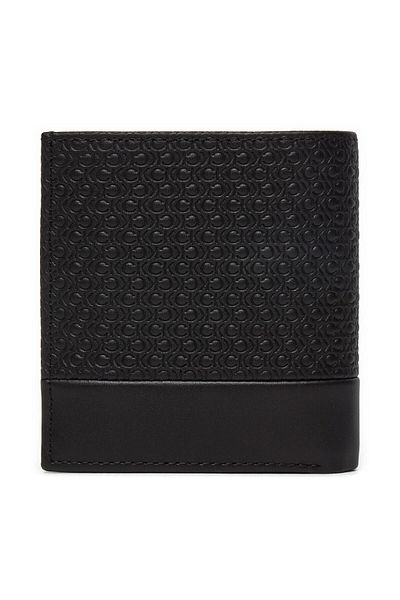Calvin Klein Černá pánská peněženka Nano Mono Trifold 6Cc W/Coin