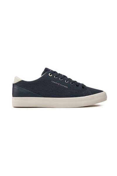 Tommy Hilfiger Ανδρικά παπούτσια TH HI Vulc Low Leather Sneaker - Navy Blue