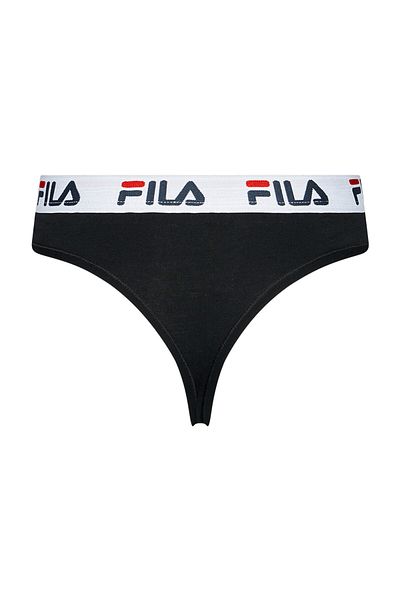 Fila Damen String - Normální pas, breiter Logo-Bund, Baumwolle, einfarbig