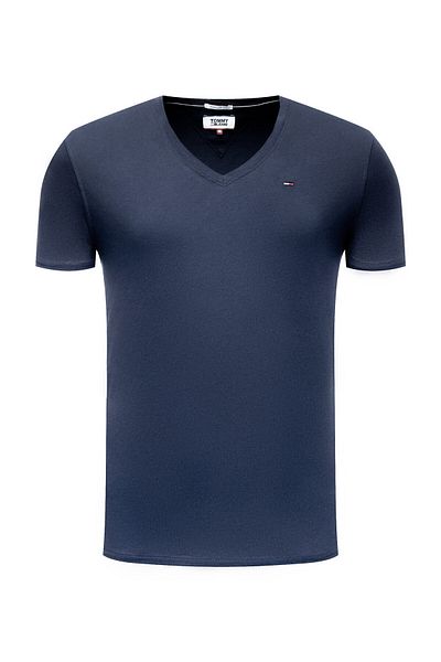 Tommy Jeans Pánské originální tričko Jersey s výstřihem do V DM0DM04410