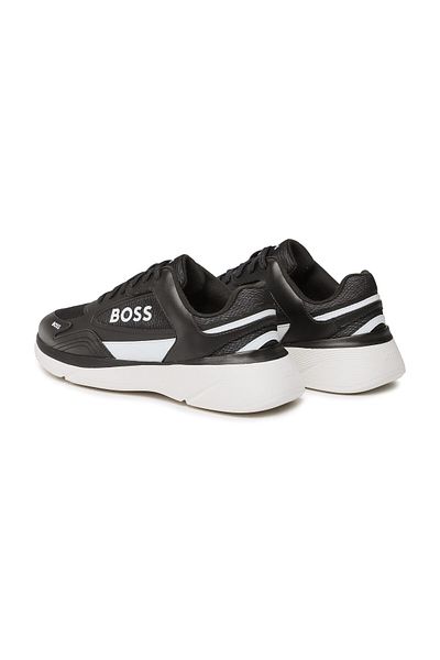 BOSS Tenis negru casual pentru bărbați, cu logo cu detaliu din plasă 50487577 -010