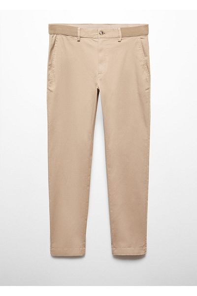 MANGO Men's Beige Trousers 57100686