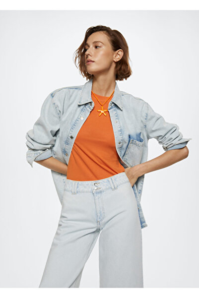 MANGO Woman Kadın Kırık Beyaz Jeans 37191271