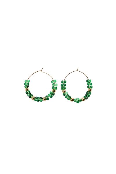 MANGO Woman Γυναικεία παστέλ πράσινα σκουλαρίκια 37002518
