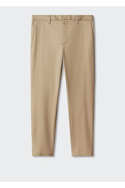 MANGO Men's Tobacco Color Trousers 57150029