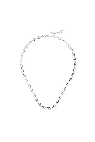 MANGO Woman Γυναικείο ασημένιο κολιέ 37050173