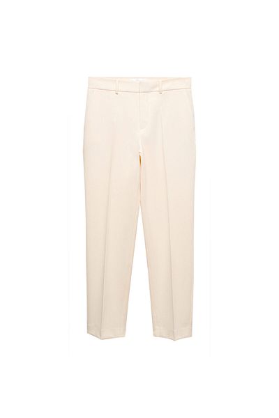MANGO Natural Women's Trousers 57900365