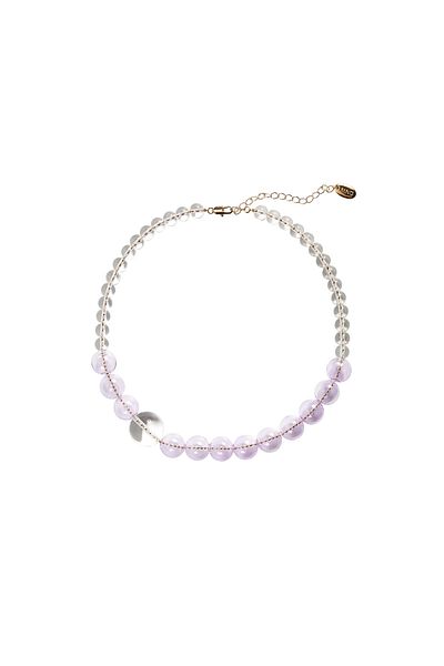 MANGO Woman Colier de damă - design pale și liliac37082512